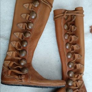 Bald Mountain Bison Leather Boots Ws 7.5-8 Buffalo